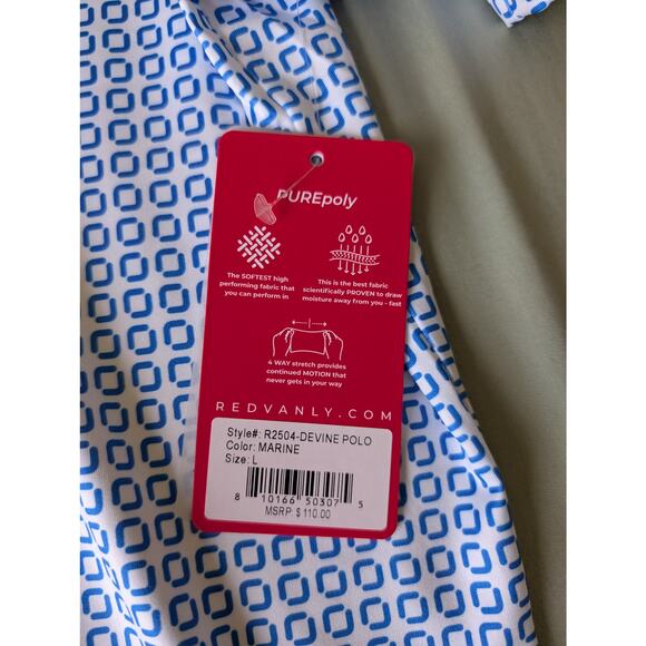 NWT Redvanly Devine Polo in Marine  size L - Picture 5 of 9